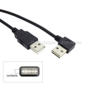 USB 2.0 समकोण A पुरुष केबल करने के लिए एक पुरुष