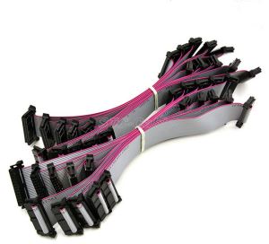 2.54 मिमी पिच 2x12Pin 24Pin 24 तारों IDC समतल रिबन केबल F/F