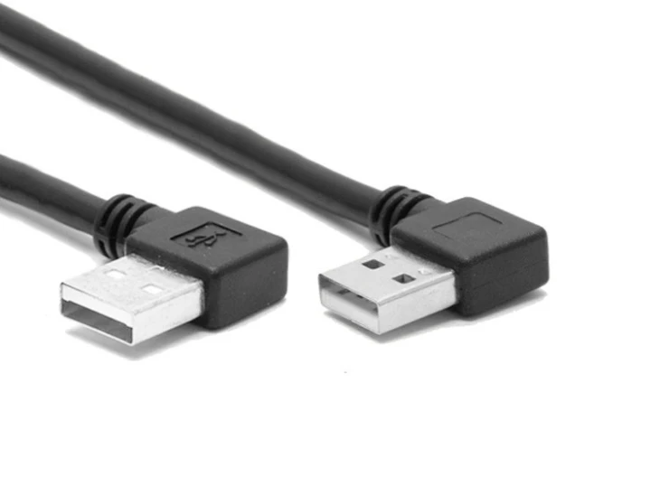 पूर्ण ढालना usb 2.0 डेटा केबल कोण समकोण करने के लिए पुरुष को छोड़ दिया